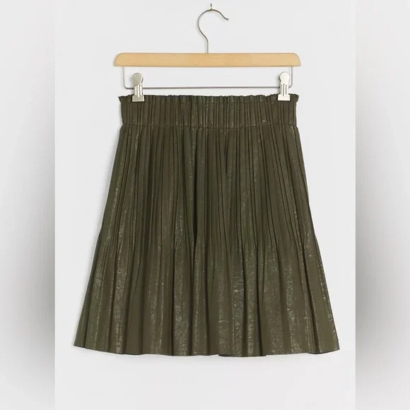 NWT: Anthropologie Ellene Faux Leather Skirt - Picture 3 of 3